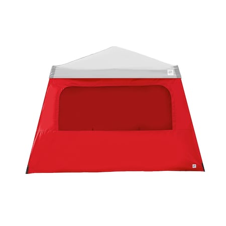 E-Z Up Sidewall, w/ Mesh Window, 10' W x 10' H, Red, Angled Leg SW3MW10PNAL